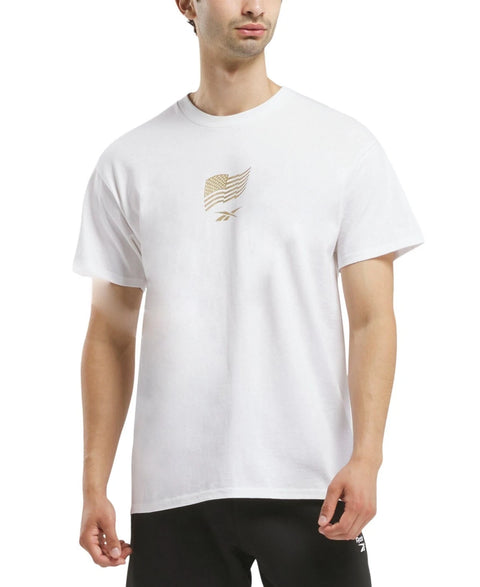 Reebok Men's White Medal State of Mind Graphic Print Regular Fit T-Shirt|Reebok In Lebanon