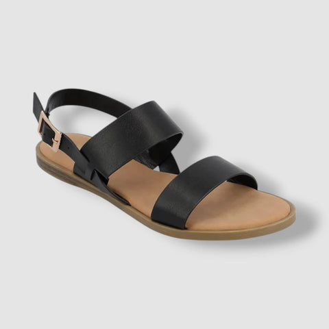Journee Collection Women's Black Lavine Multi Strap Sandals| Journee Collection in Lebanon