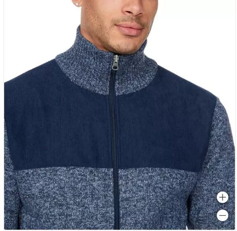 Izod Men's Blue Full Zip Lined Sweatshirt | Izod in Lebanon