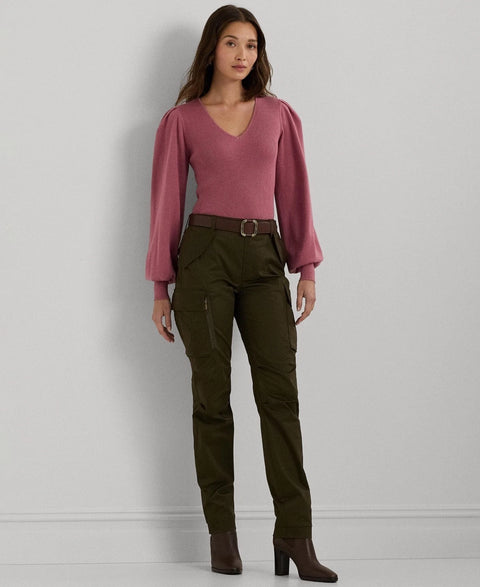 Lauren Ralph Lauren Women's Blush Blouson-Sleeve Sweater | Lauren Ralph Lauren In Lebanon