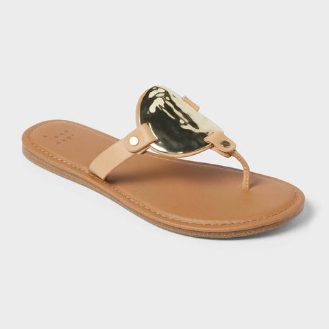 A New Day Women's Tan Layla Ornament Thong Sandals | A New Day In Lebanon