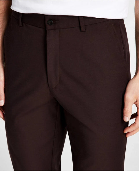 Michael Kors Men's Brown Classic Fit Performance Trousers | Michael Kors In Lebanon