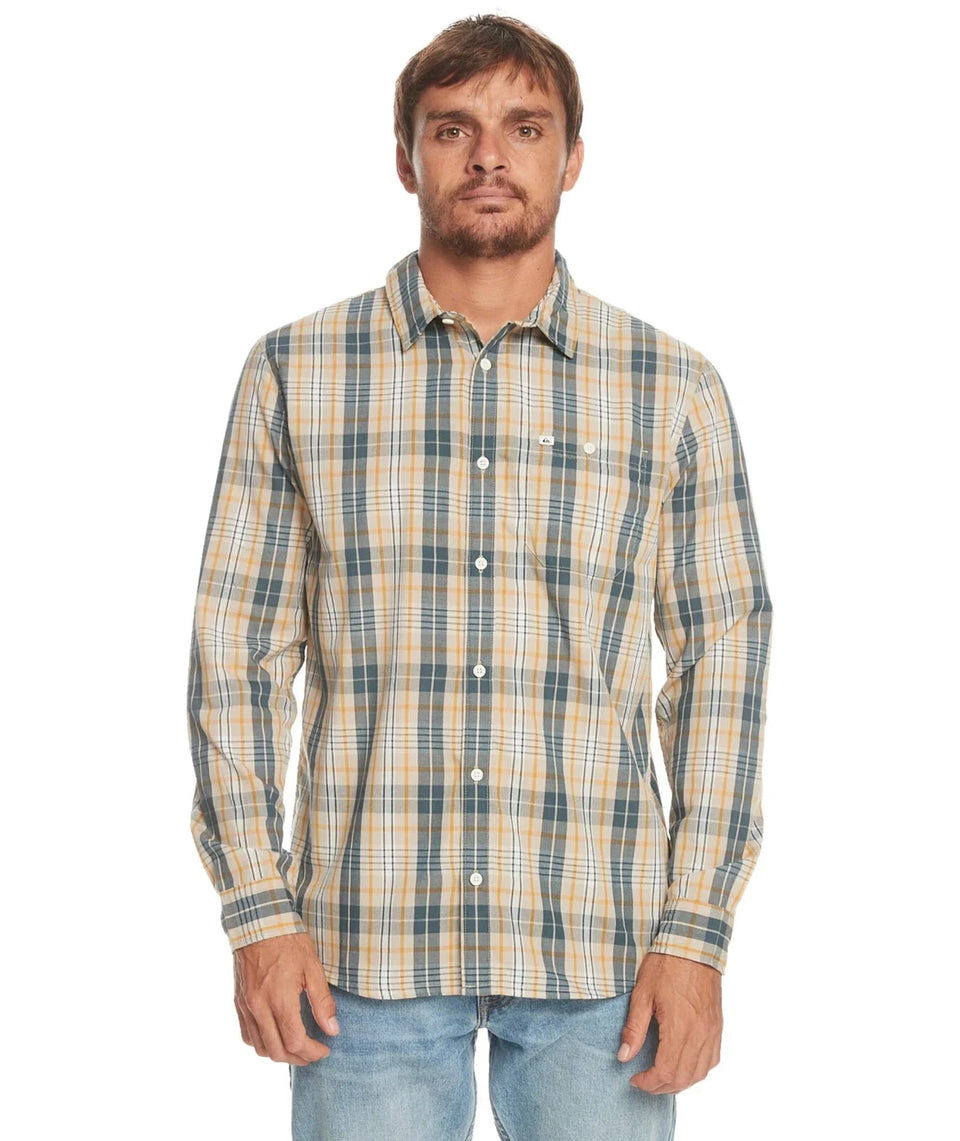 Quiksilver Men's Multicolor Regular Fit Swinton Patterned Button Down Long Sleeve Shirt | Quiksilver In Lebanon