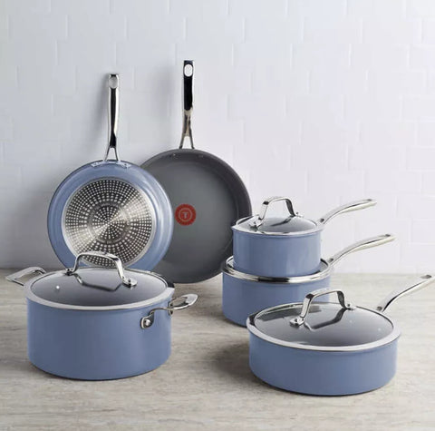 Tefal Blue Non-Stick Cookware Set 10 Pieces| T-Fal In Lebanon