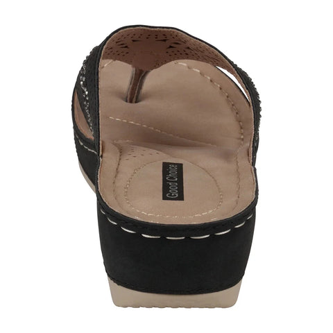 Good Choice Women's Black  Wedge  Slippers | Good Choice in Lebanon