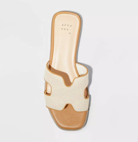 A New Day Women's Beige Nina H-Band Slide Slipper |A New Day In Lebanon