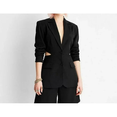 Future Collective Women's Black Cut Out Blazer Dress |  Future Collective In Lebanon