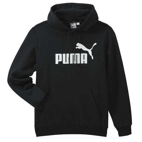 PUMA Men's Black Essentials Big Logo Fleece Hoodie | PUMA In Lebanon