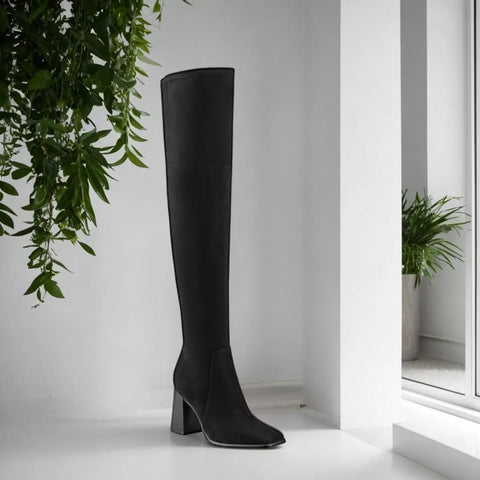 Nine West Women's Black Suede Begone2 Boots | Nine West In Lebanon