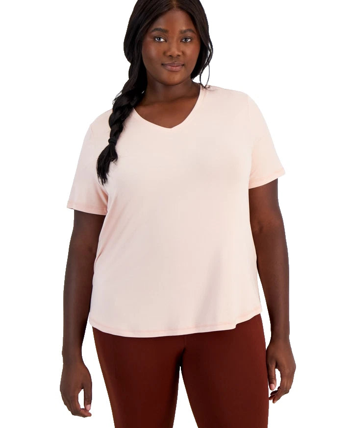 Id Ideology Women's Rose Plus Size Solid Essentials Active T-Shirt | Id Ideology In Lebanon