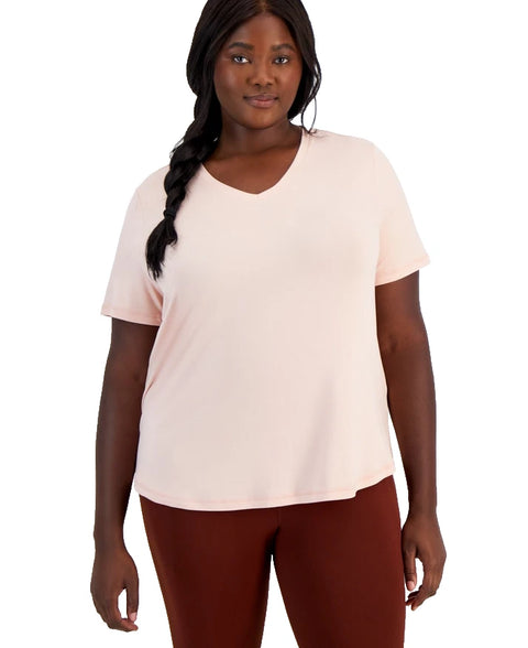Id Ideology Women's Rose Plus Size Solid Essentials Active T-Shirt | Id Ideology In Lebanon