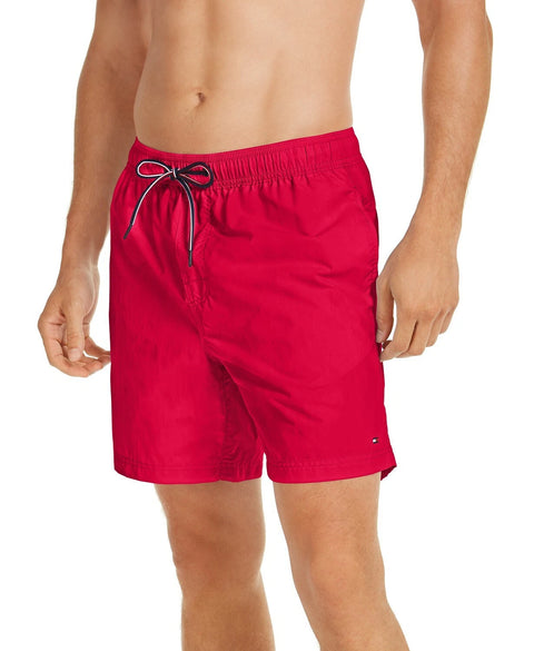 Tommy Hilfiger Men's Red Solid Swim Trunks|Tommy Hilfiger In Lebanon