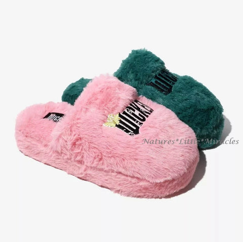 Wicked Women's Pink & Green Glinda Elphaba Pajamas Slippers | Wicked In Lebanon