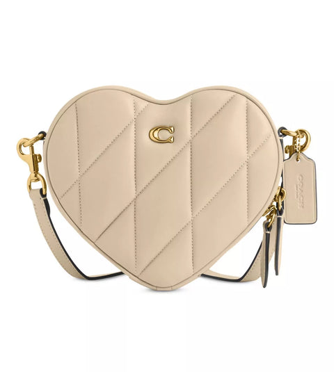 Coach Women's Beige Leather Heart Cross body | Coach In Lebanon