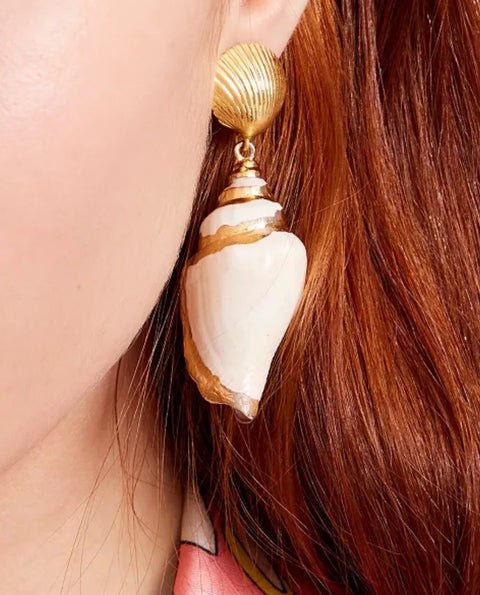 Kate Spade New York Women's Gold-Tone Reef Treasure Shell Neutral Earring | Kate Spade in Lebanon
