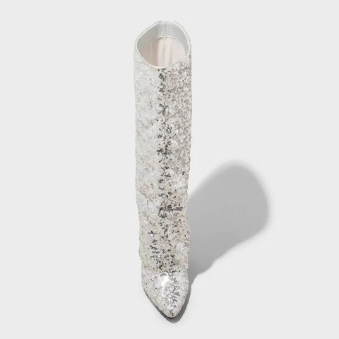 A New Day Women's Abba Sequin Foldover Tall Boots | A New Day In Lebanon