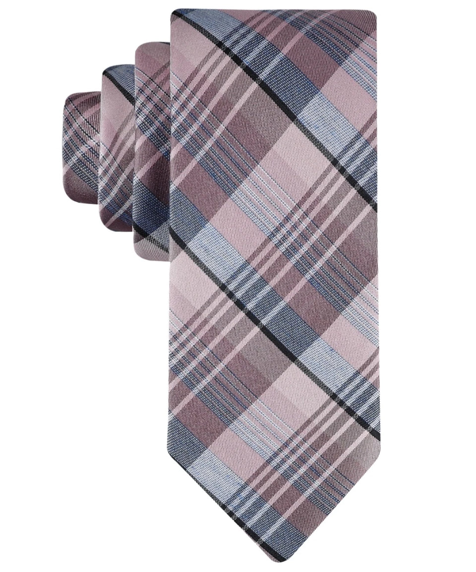 Calvin Klein Men's Blue & Pink Beau Plaid Tie | Calvin Klein In Lebanon