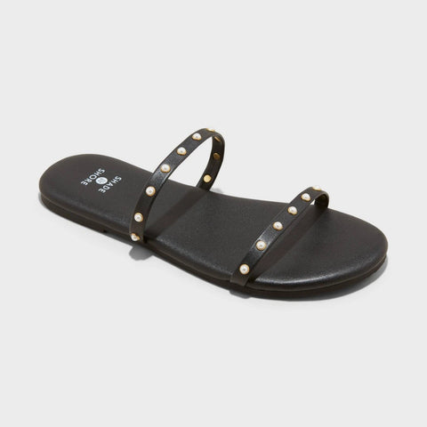 shade & Shore Women's Black Indi Slide Slipper |shade & Shore In Lebanon
