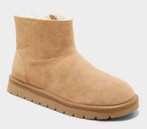 Universal Thread Women's Brown May Suede Ankle With Memory Foam Sole Boots |Universal Thread In Lebanon