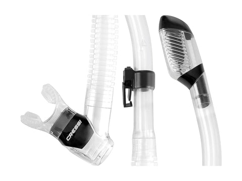 Cressi Clear & Black Supernova Dry Snorkel | Cressi In Lebanon