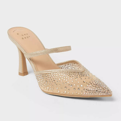 A New Day Women's Beige Sonia Heels with Memory Foam Insole | A New Day In Lebanon