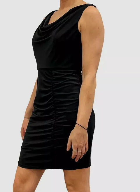 Sam Edelman Women's Black Ruched Cowlneck Bodycon Minidress | Sam Edelman In Lebanon