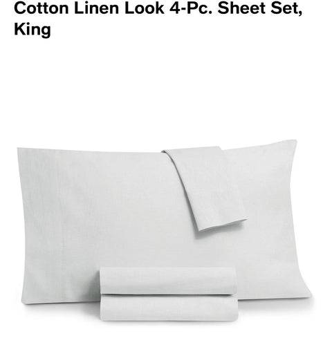Tranquil White Cotton Linen Look 4-Pc Sheet Set |Tranquil In Lebanon