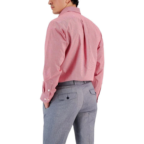 Club Room Men's Red & White Performance Button Up Dress Shirt | Club Room In Lebanon