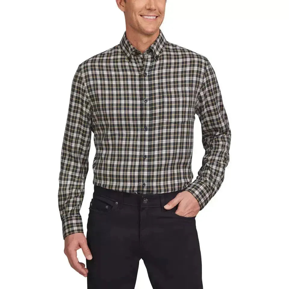 Lands End Men's Multicolor Checkered Long Sleeve Shirt | Lands End In Lebanon