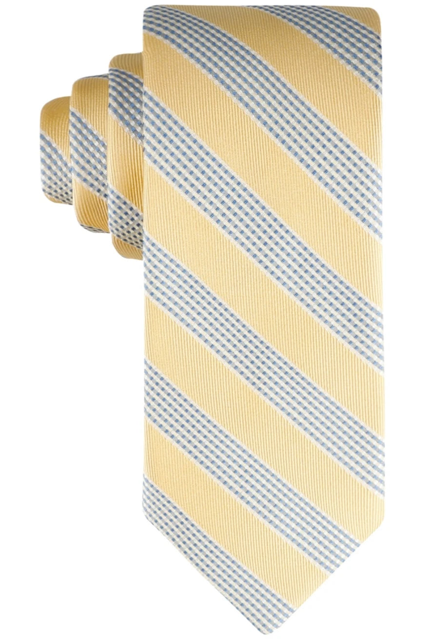 Tommy Hilfiger Men's Yellow Multi Terrance Stripe Tie|Tommy Hilfiger In Lebanon