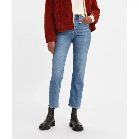 Levi's Women's Blue High Rise Wedgie Straight Cropped Pant |Levi's In Lebanon