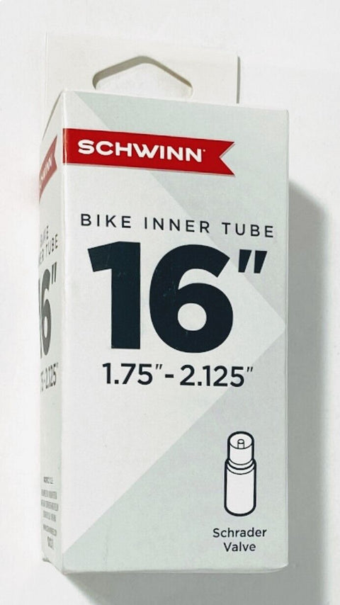 Schwinn 16" Bike Inner Tire Tube Schrader Valve 1.75 inch - 2.125 inch tg243