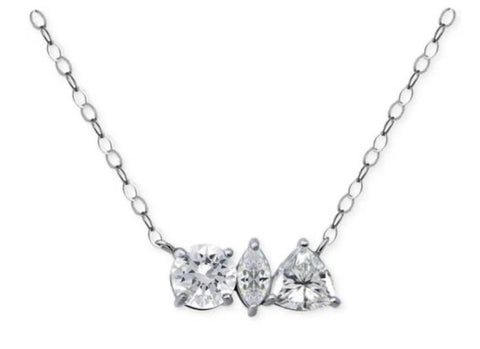 Giani Bernini Women's Silver Cubic Zirconia Multi-Cut Pendant Necklace  |  Giani Bernini in Lebanon