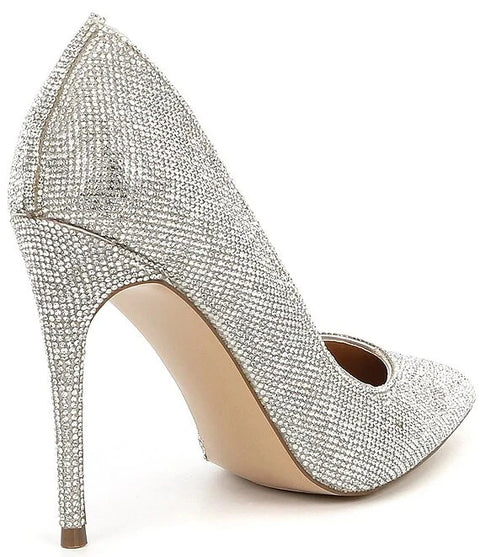 Steve Madden Women's Silver Crystal Daisie Heels | Steve Madden In Lebanon