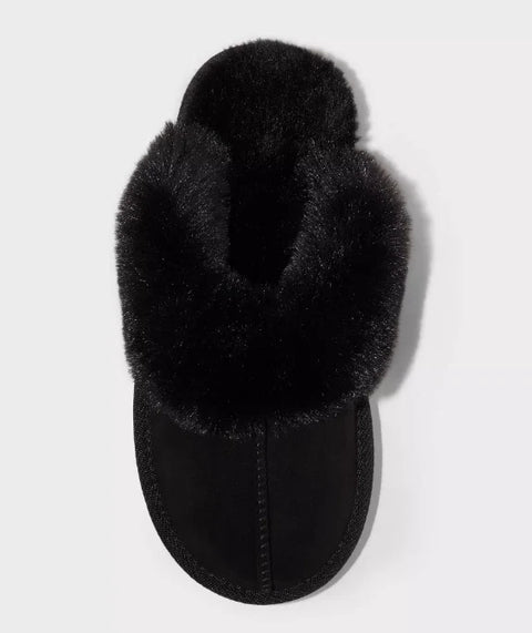Cat & Jack Girl's Black Inez Scuff Slippers |Cat & Jack In Lebanon