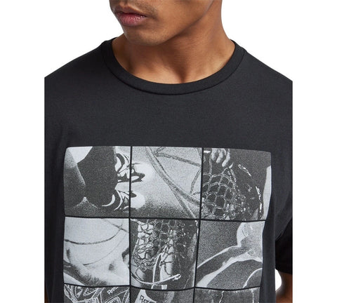 Reebok Men's Black Graphic Print Above the Rim Basketball T-Shirt | Reebok In Lebanon