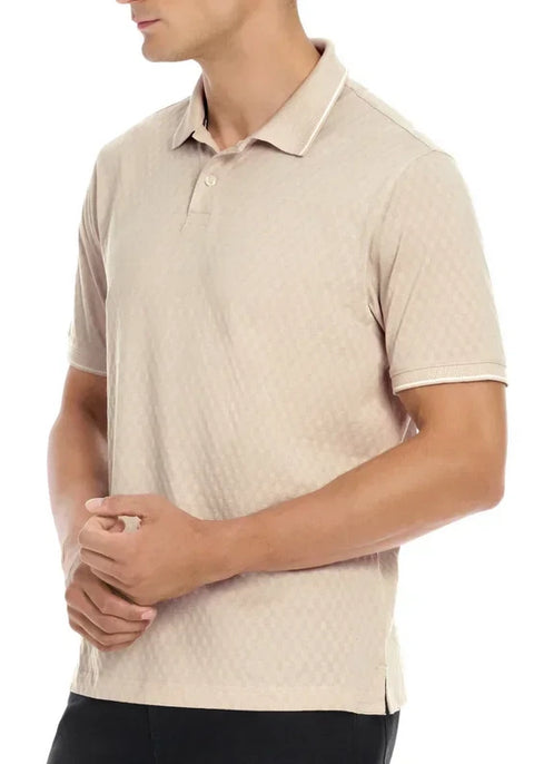 Ted Baker Men’s Beige Textured Polo T-Shirt|Ted Baker In Lebanon