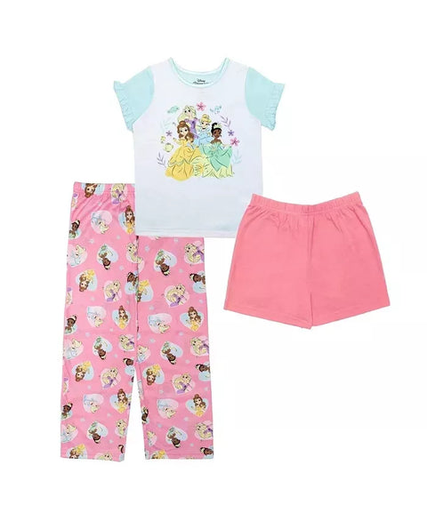 Disney Princess Girl's Multicolor Pajama Set 3pcs | In Lebanon
