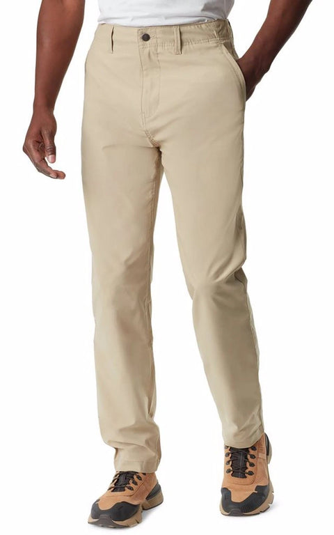 Bass Outdoor Men's Khaki Slim Straight-Fit Traveler Pants |Bass Outdoor In Lebanon