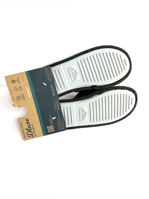 Dluxe by Dearfoams Men's Gray Dad Slide Slippers | Dluxe by Dearfoams in Lebanon