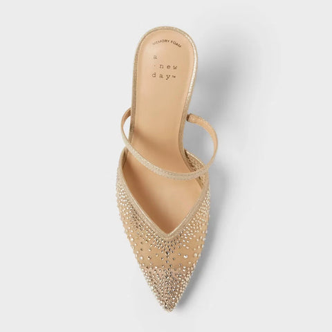 A New Day Women's Beige Sonia Heels with Memory Foam Insole | A New Day In Lebanon