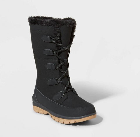 Universal Thread Women's Black Carla Tall Winter Boots |Universal Thread In Lebanon