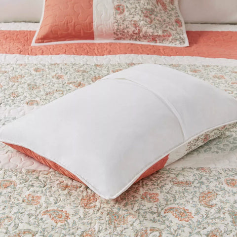 Madison Park Multicolor Dawn 6 Piece Full/Queen Cotton Percale Quilt Set with Throw Pillows |Madison Park In Lebanon