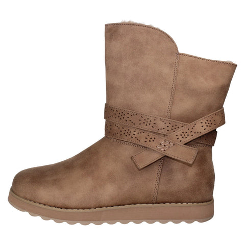 Skechers Women's Beige Memory Foam Flat Boots |Skechers In Lebanon