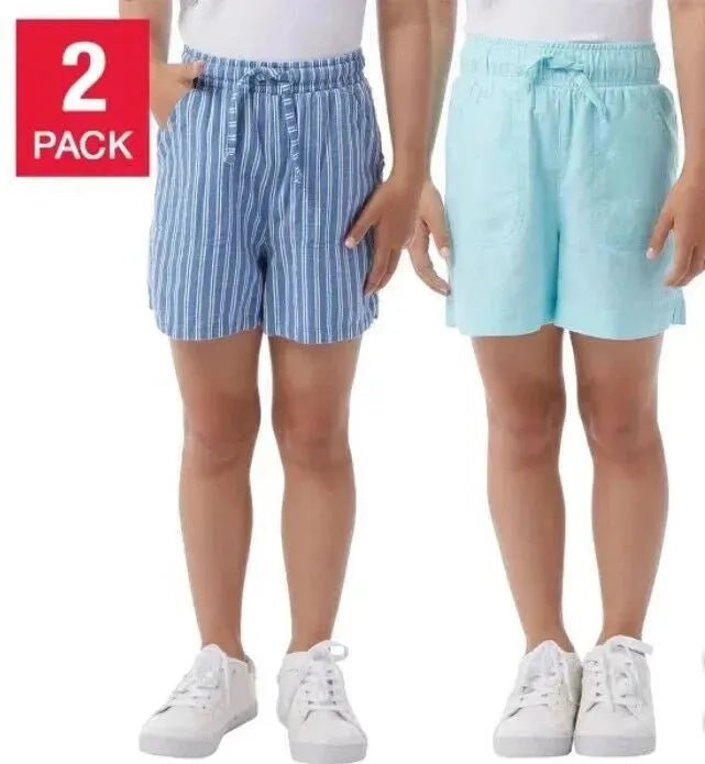32 Degree Girl's 2-Pack Linen Shorts |32 Degree In Lebanon