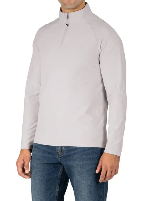 Gerry Men's Light Grey Active Quarter Zip Top Blouse | Gerry In Lebanon