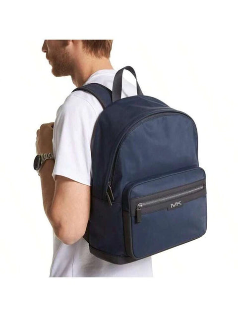 Michael Kors Men's Navy Malone Adjustable Solid Nylon Backpack|Michael Kors In Lebanon