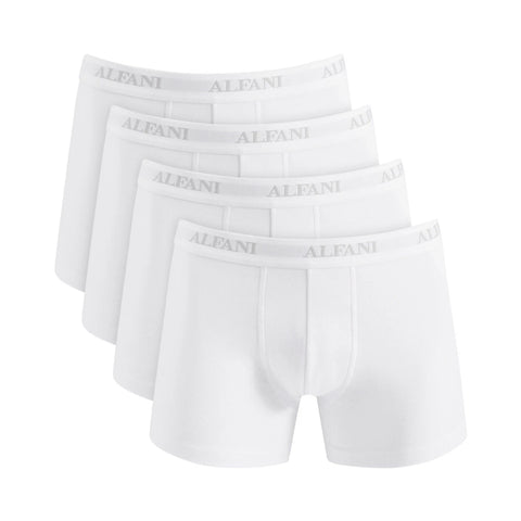 Alfani Men's White Pack Of 4 100% Cotton Boxers | Alfani In Lebanon