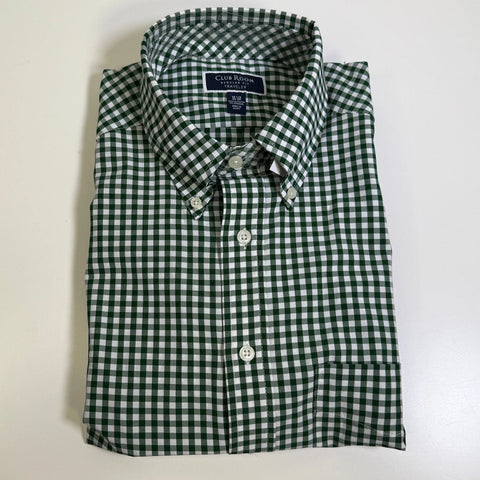 Club Room Men's Green & White Regular Fit Traveler Dress Shirt | Club Room In Lebanon