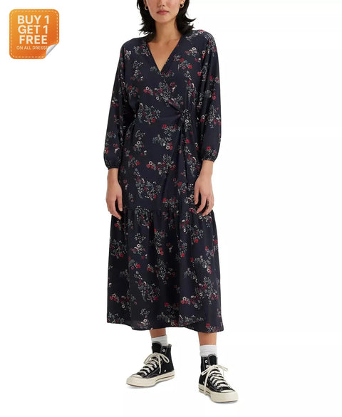 Levi's Women's Navy Blue Floral  Dress  |Levi's  In Lebanon